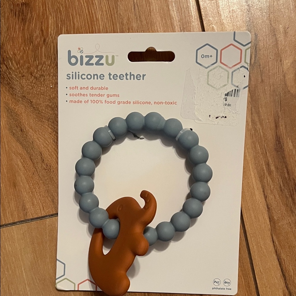 Silicone Teether - Blue and Brown